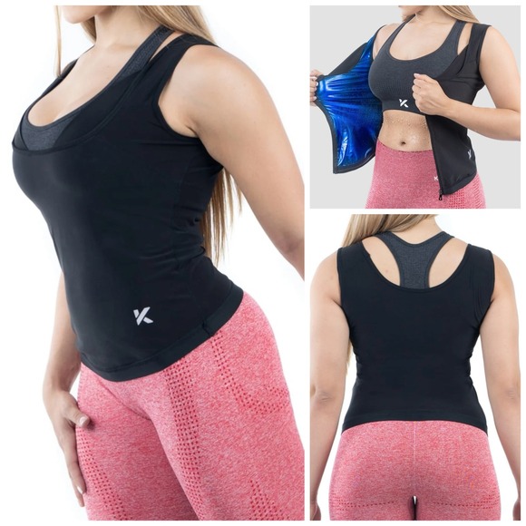 Kewlioo Zipper Heat Trapping Sweat Sauna Snug & Tight Tank Vest Size S/M - Picture 1 of 6